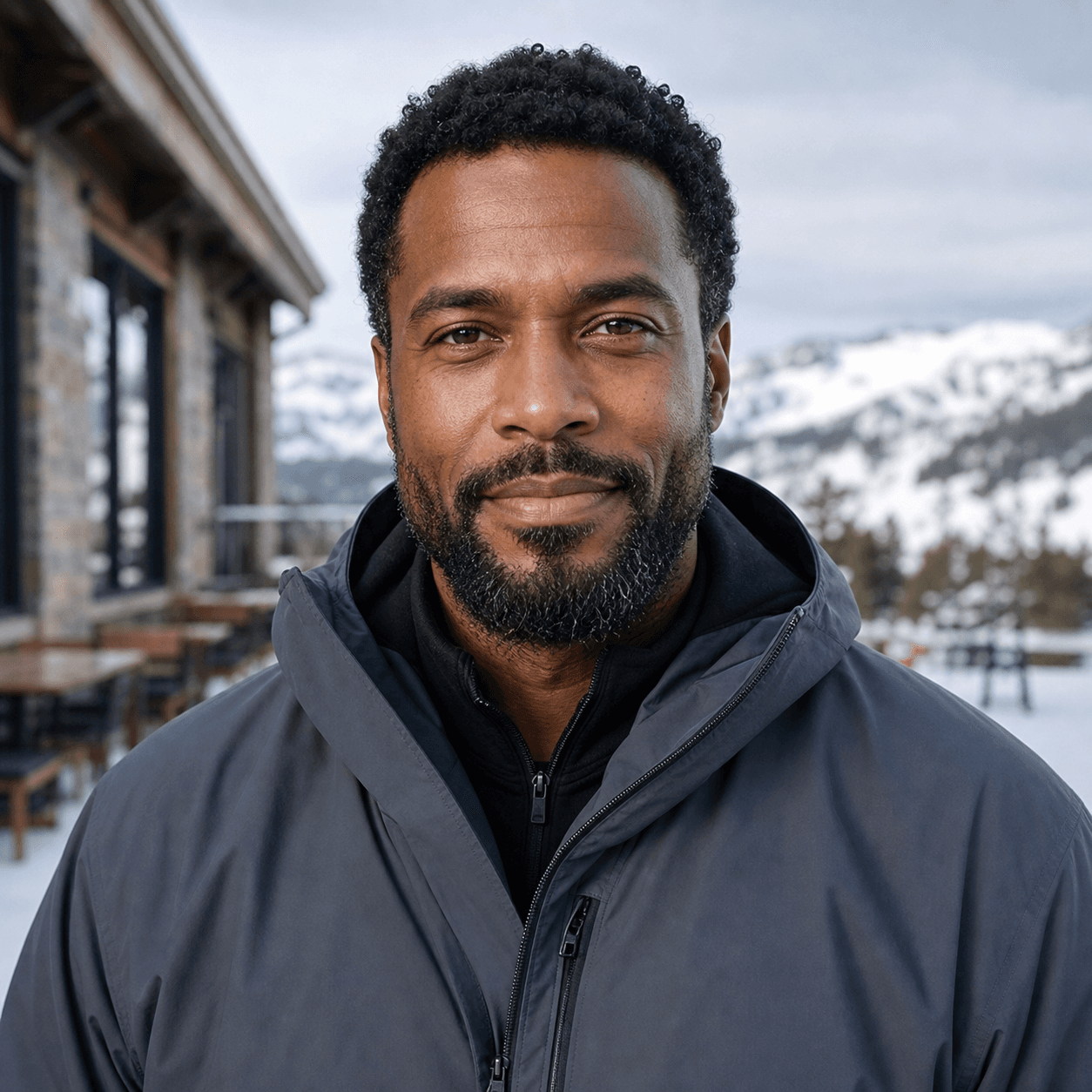 Portrait of Leo Santos after skiing.